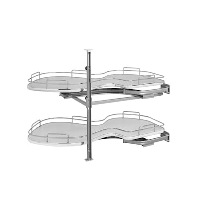 Rev-A-Shelf Steel, Gray, 37.6 in W, 24.5 in H, 21.56 in D, 21.55 in L, Gray 5372-18-GR-R